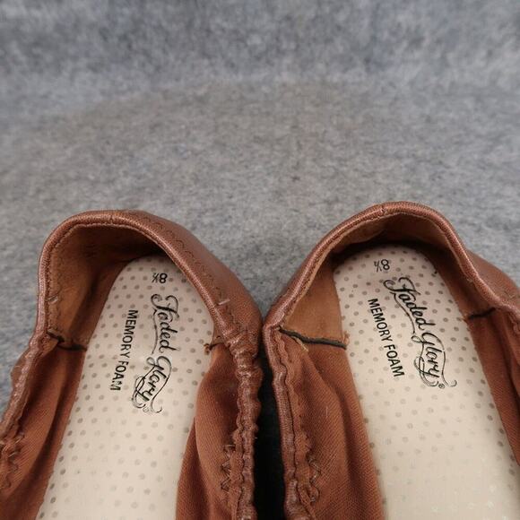 Faded Glory Shoes Womens 8.5 Ballet Flats Slip On Scrunch Memory Foam Comfort - Picture 13 of 15